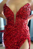 Load image into Gallery viewer, Hot Pink Strapless Sequin Formal Dress with Slit