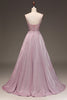 Load image into Gallery viewer, Glitter Beaded Spaghetti Straps Blush Ball Gown with Appliques