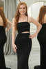 Load image into Gallery viewer, Glitter Black Mermaid Cut Out Long Formal Dress