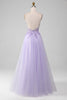 Load image into Gallery viewer, Sparkly Light Purple A-Line Spaghetti Straps Long Formal Dress With Beading