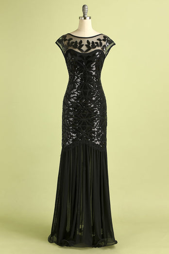 Green 1920s Sequined Flapper Dress