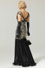 Load image into Gallery viewer, Dark Green Long 1920s Sequined Flapper Dress