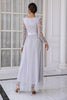 Load image into Gallery viewer, Tulle Grey V-Neck Mother Of The Bride Dress