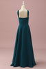 Load image into Gallery viewer, Dark Green Halter A-Line Junior Bridesmaid Dresses