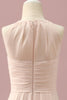 Load image into Gallery viewer, Ivory Halter A-Line Chiffon Junior Bridesmaid Dress