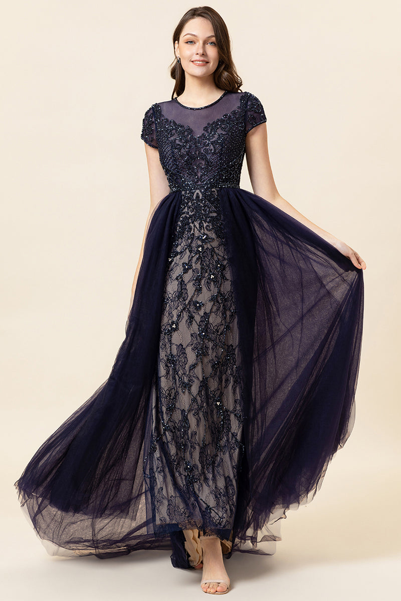 Load image into Gallery viewer, Sparkly Grey Beaded Long Formal Dress