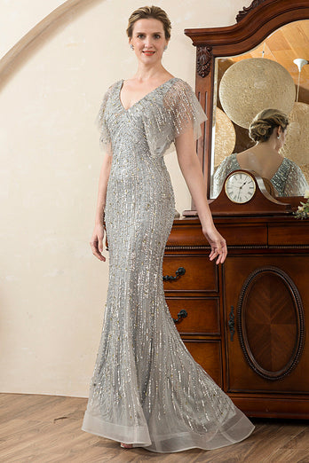 Beading Mermaid Mother of Bride Dress