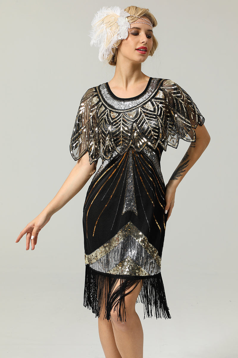 Load image into Gallery viewer, Sequin Glitter 1920s Cape