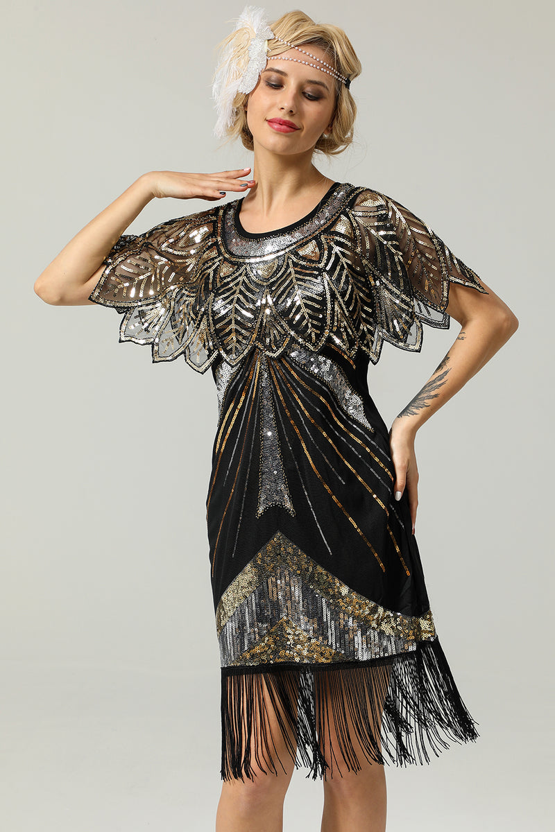 Load image into Gallery viewer, Sequin Glitter 1920s Cape