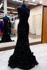 Load image into Gallery viewer, Burgundy Mermaid Sequins Long Formal Dress