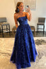 Load image into Gallery viewer, Sparkly Royal Blue Long Formal Dress with Pockets