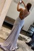 Load image into Gallery viewer, Sparkly Mermaid Spaghetti Straps White Sequins Long Formal Dress