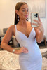 Load image into Gallery viewer, Sparkly Mermaid Spaghetti Straps White Sequins Long Formal Dress