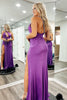 Load image into Gallery viewer, One Shoulder Satin Formal Dress with Slit