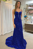 Load image into Gallery viewer, Royal Blue Corset Beaded Formal Dress