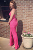 Load image into Gallery viewer, Mermaid Sparkly Pink Sequins Long Formal Dress with Slit