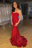 Load image into Gallery viewer, Mermaid Sweetheart Sparkly Red Sequins Long Formal Dress