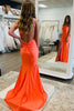 Load image into Gallery viewer, Orange Mermaid One Shoulder Open Back Long Formal Dress with Slit