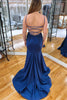 Load image into Gallery viewer, Sparkly Navy Mermaid Long Formal Dress with Appliques