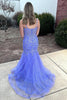 Load image into Gallery viewer, Purple Mermaid Long Formal Dress with Appliques