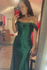 Load image into Gallery viewer, Dark Green Corset Sheath Long Formal Dress with Slit