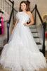 Load image into Gallery viewer, Tulle Strapless White Long Formal Dress