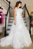 Load image into Gallery viewer, Tulle Strapless White Long Formal Dress