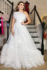 Load image into Gallery viewer, Tulle Strapless White Long Formal Dress