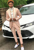 Load image into Gallery viewer, Light Pink Shawl Lapel Jacquard Men&#39;s Prom Suits