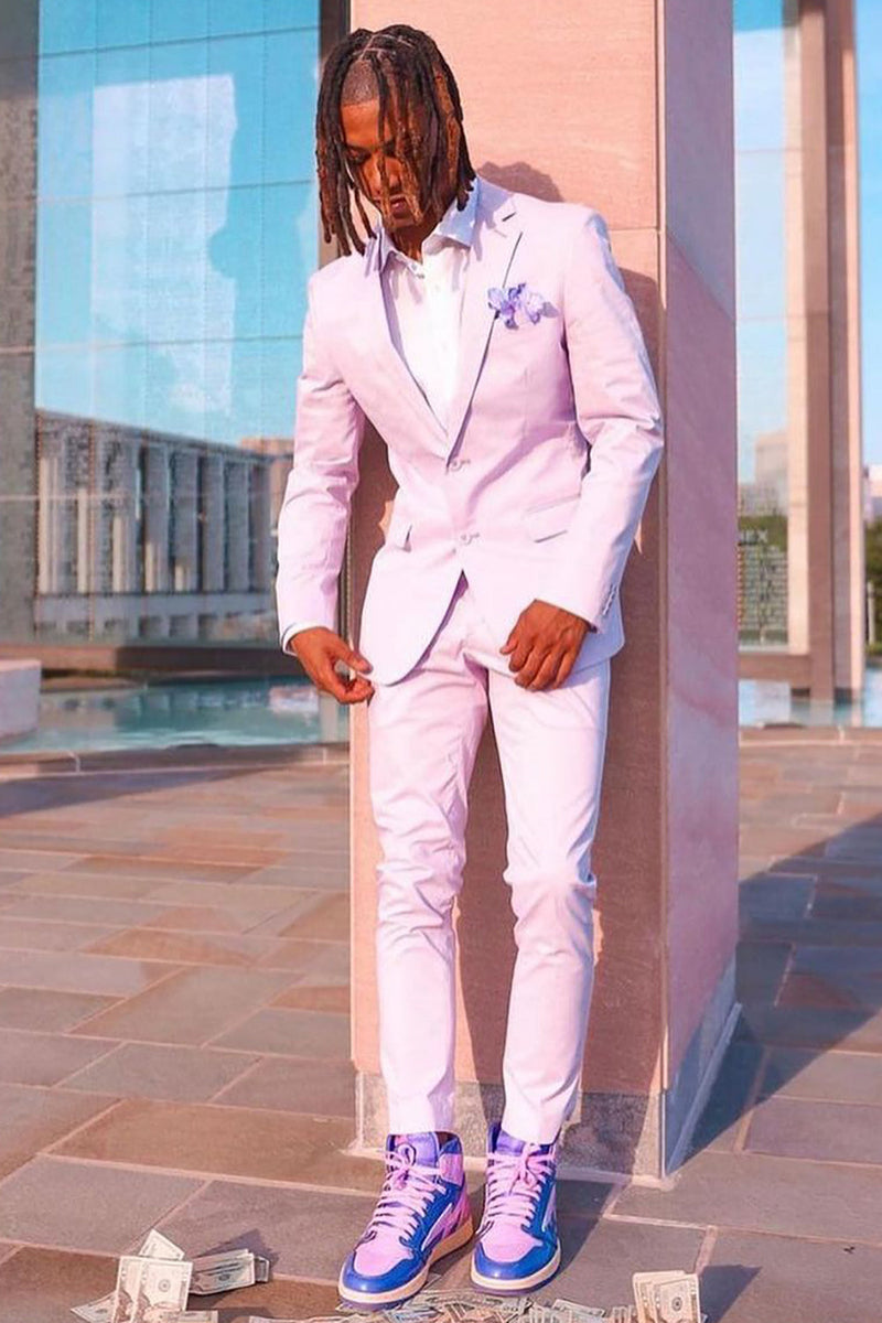 Load image into Gallery viewer, Pink Single Breasted Notched Lapel Men&#39;s Prom Suits