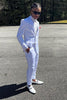 Load image into Gallery viewer, White Peak Lapel 2 Piece Formal Wedding Suits