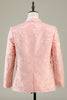 Load image into Gallery viewer, Light Pink Jacquard 2-Piece Shawl Lapel One Button Prom Suits