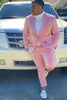 Load image into Gallery viewer, Peak Lapel One Button Light Pink Men&#39;s Prom Suits