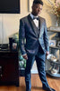 Load image into Gallery viewer, Sparkly Black 3 Piece Shawl Lapel Men&#39;s Formal Suits