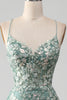 Load image into Gallery viewer, Mermaid Lace-Up Back Light Green Formal Dress with Appliques