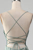 Load image into Gallery viewer, Mermaid Lace-Up Back Light Green Formal Dress with Appliques