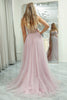 Load image into Gallery viewer, Light Pink A Line Sweetheart Long Corset Formal Dress With Slit