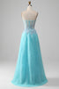 Load image into Gallery viewer, Sky Blue Sweetheart Corset Formal Dress with Sequins