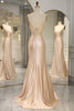 Load image into Gallery viewer, Mermaid Champagne Backless Long Formal Dress