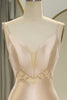 Load image into Gallery viewer, Mermaid Champagne Backless Long Formal Dress