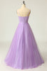 Load image into Gallery viewer, A Line Spaghetti Straps Light Purple Long Formal Dress