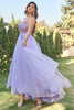 Load image into Gallery viewer, Lavender Tulle A-line Formal Dress with Beading