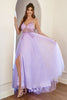 Load image into Gallery viewer, Purple Beading Tulle Formal Dress