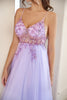 Load image into Gallery viewer, Purple Beading Tulle Formal Dress