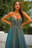 Load image into Gallery viewer, Glitter Dark Grey Spaghetti Straps Long Formal Dress