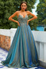 Load image into Gallery viewer, Glitter Dark Grey Spaghetti Straps Long Formal Dress