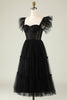 Load image into Gallery viewer, Tulle A-Line Sweetheart Black Short Formal Dress