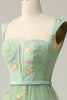 Load image into Gallery viewer, A Line Sweetheart Green Long Formal Dress with Embroidery