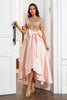 Load image into Gallery viewer, Blush Mother of the Bride Dress with Sequins