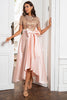 Load image into Gallery viewer, Blush Mother of the Bride Dress with Sequins